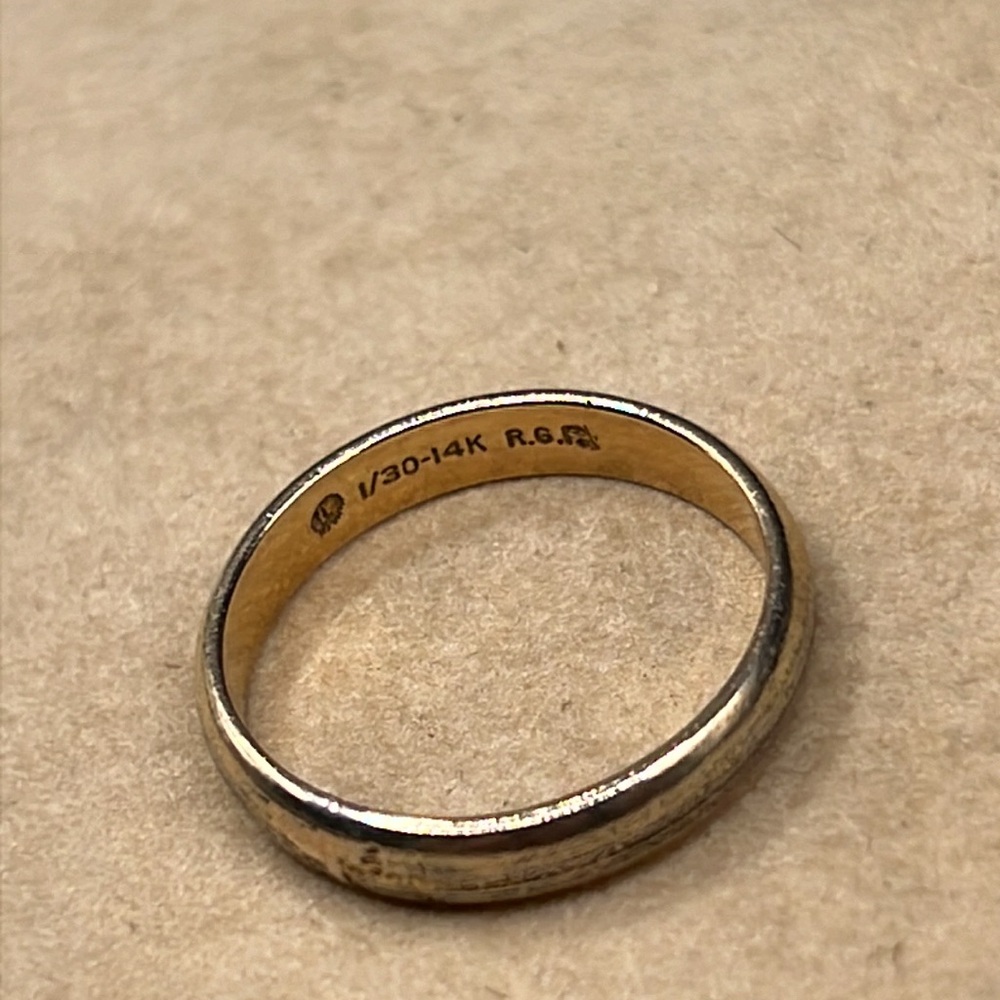 Vintage 14k RGP size 6.5 wedding band - Picture 4 of 5